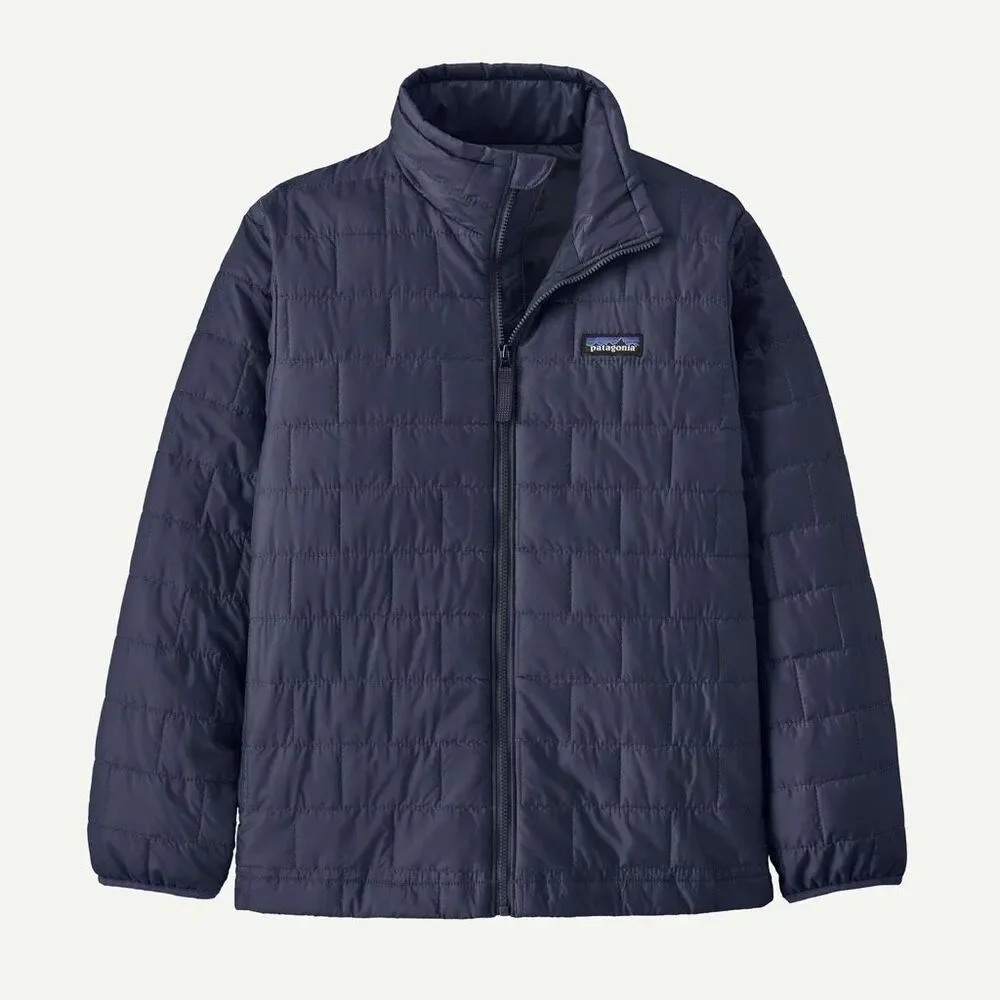 Patagonia Kids Nano Puff Brick Quilt Jacket Blue Size L / 12 Flaw